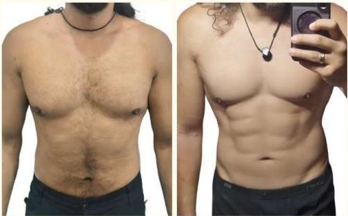 Before and after: Six Pack Abs (Shane)